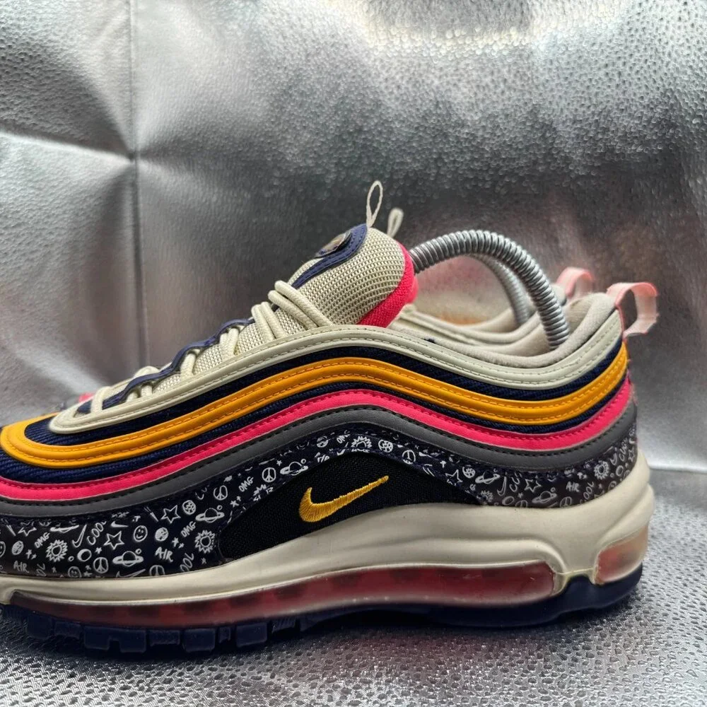 Size 7Y Nike Air Max 97‎ GS Multicolor Kids Lace Up Sneaker Shoes C19929-500